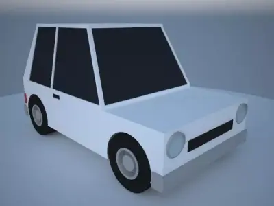 Car cartoon low poly  Free low-poly 3D model