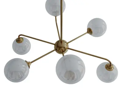 Luxury Glass Ball 6 Chandelier 3D model
