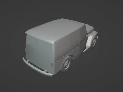 Willys Wagon Low-poly 3D model