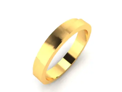 Solitaire Engagement Ring 3D print model 18