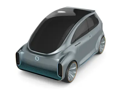 Hatchback Electric Car 3D model