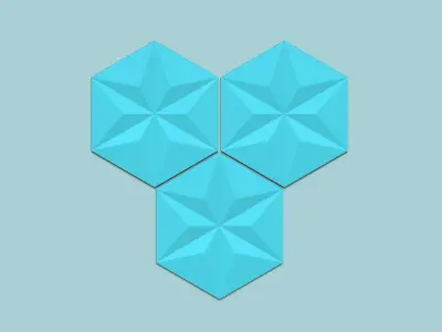 Hexagonal Wall Panel A20 Star - Interior Design Decoration 3D print model