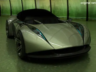 sport super car design drift concept 3D model