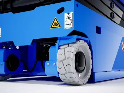 Scissor Lift Rigged With Animation File  3D model