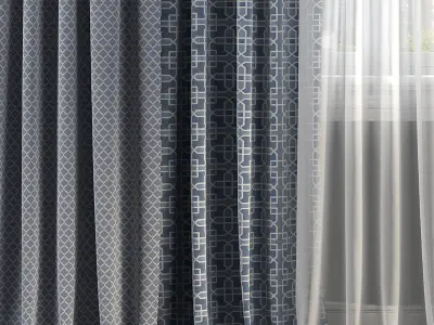 Curtain Set 207 3D model