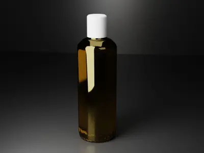  Clear  Glass Bottle Free 3D model