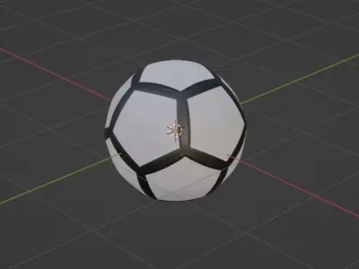 Soccer Ball Free low-poly 3D model 4