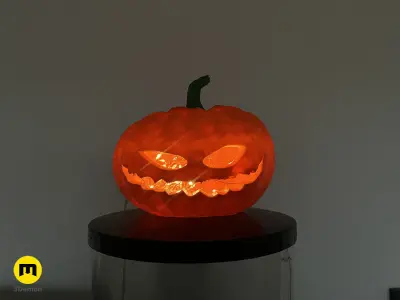 Spooky Halloween Pumpkin Lantern free Free 3D print model