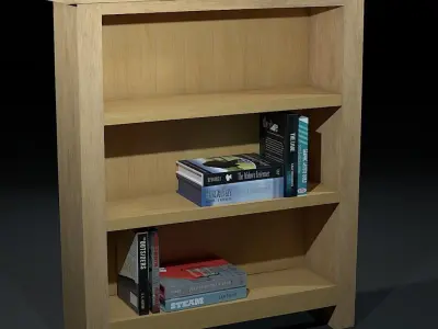 SmallBook Shelve Low-poly 3D model