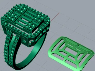 luxury jewelry ring jr00115 3D print model