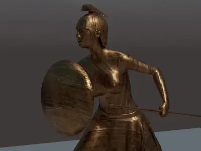 Copper statue 3D model