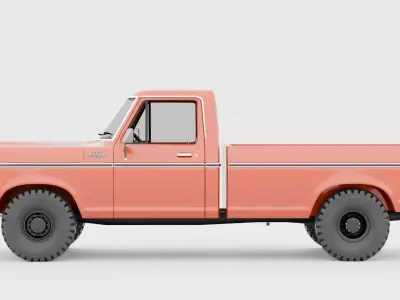 Pickup Truck Ford f-150 1977 3D model