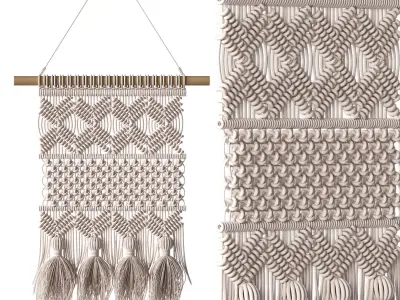  Macrame Low-poly 3D model