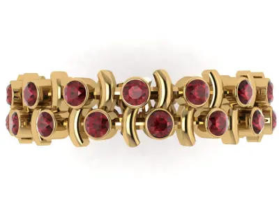 Band stone ring 33 3D print model