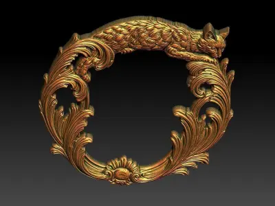 1 Cat CNC Relief Model 3D print model