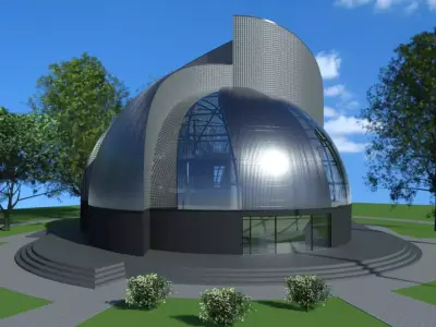 Rotunda museum building 3D model