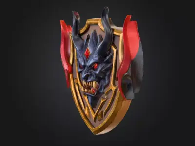 Demonic Emblem of Eternal Dominion Low-poly 3D model