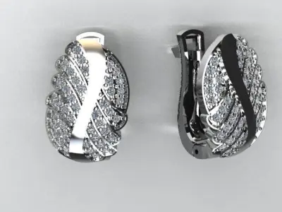 jewelry earrings 3D print model