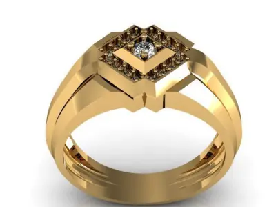 man daimond ring 3D print model