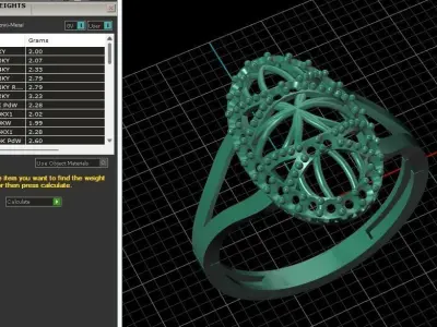 STL 3DM Women Ring Womens Ring Diamonds With Stone Model 3D print model