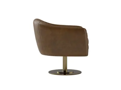 Aparejo Leather Swivel Base Chair 3D model
