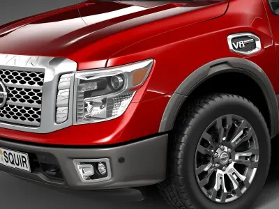 Nissan Titan 2017 3D model purchase