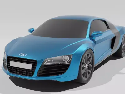 AUDI R8 3D Model Sports Car - Super Car - Hyper Car  3D model