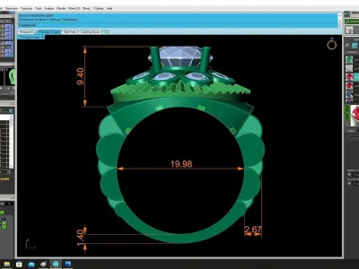 Luxury Halo Flower Diamond Ring for Men 3D Model 4331 3D print model