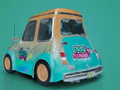 Funky Cartoon Car 3D model