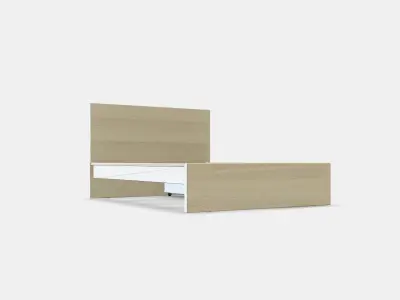 MALM Bed frame high w 2 storage boxes 1 Low-poly 3D model