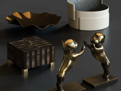 Set Of Decoration 46 items 3D model