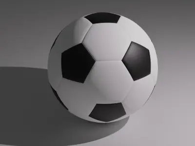 Soccer Ball - low poly - game ready Low-poly 3D model