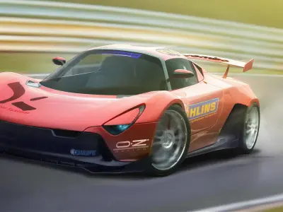 3d model of concept Racing Car - GC3000 3D model