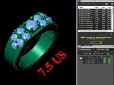 Luxury Men Rings Designs 4MR004 3D print model
