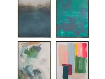 Set of paintings Abstraction 3D model