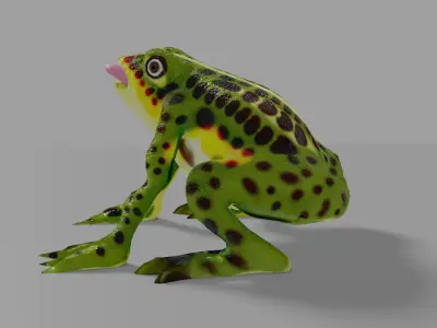 frog lowpoly Low-poly 3D model