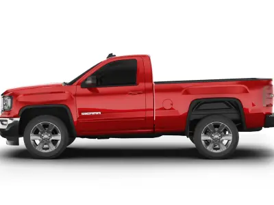 GMC Sierra 1500 reg pickup Low-poly 3D model