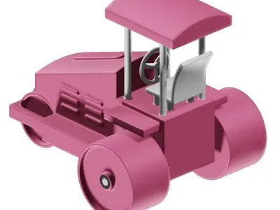 Toddler Road Roller Toy 3D model