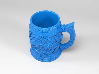 Celtic Viking Mug 3D print model