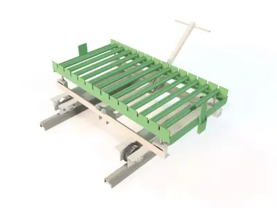 Track transfer train Low-poly 3D model