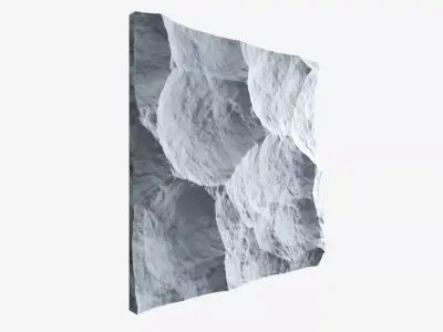 145-RockPanel ice wall art 3D model