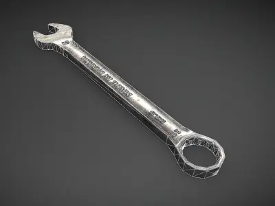 10mm Combination Wrench Low-poly 3D model