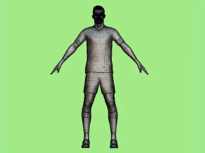 T-P Rigged Cristiano Ronaldo Al Nassr 3D model