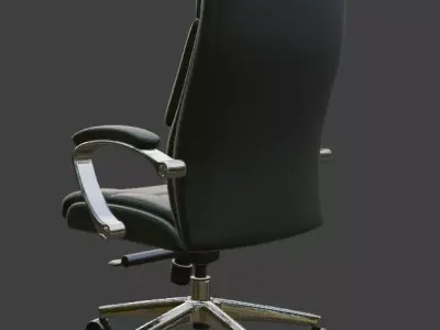 Dark Green Leather Executive Office Chair High Detail 3D Model 3D model