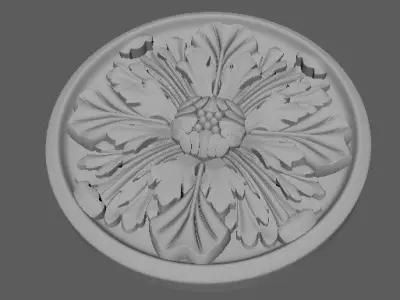 rosette decorative medallion 3D model