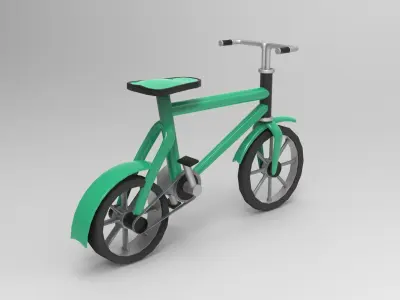 Bike 3D Model bicycle Low-poly 3D model