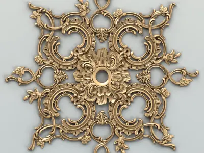 Square rosette 019 3D model