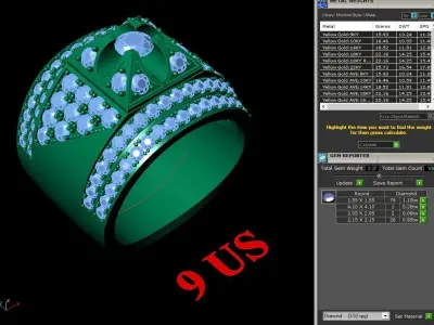 Luxury Men Rings Designs 5MR094 3D print model