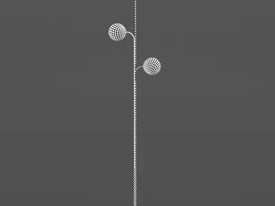 Floor lamp made of brass and opal glass Laredoute MORICIO 3D model