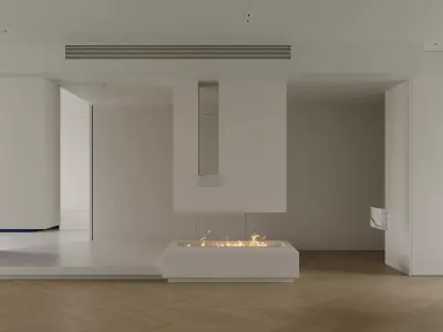 Modern living room dining room interior scenes 286 3D model